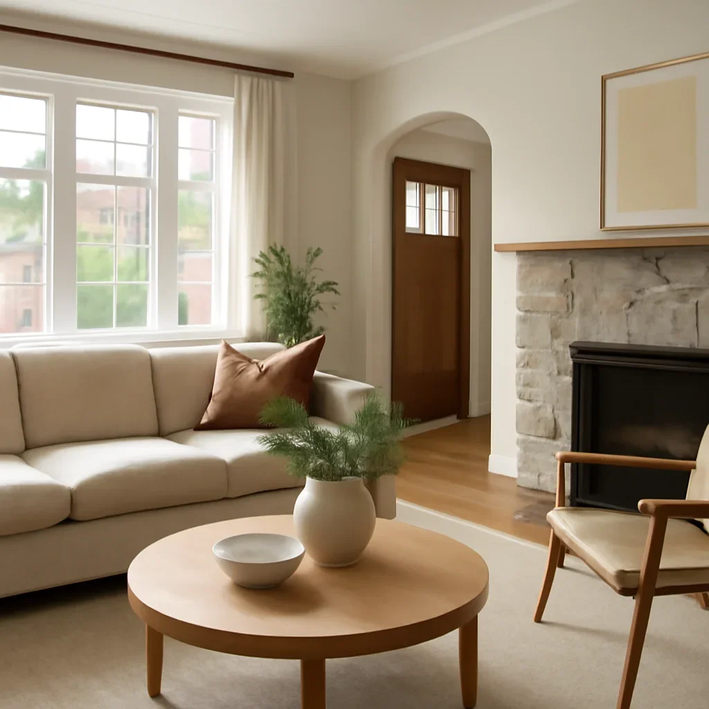 Inviting residential interior for design capabilities call to action