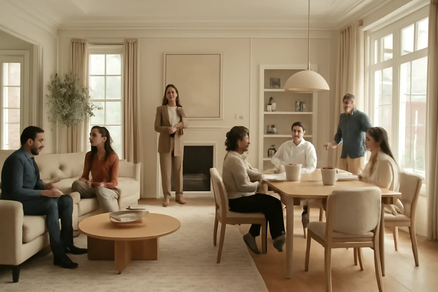 Keep the design clear as more people and more decisions enter the project interior scene