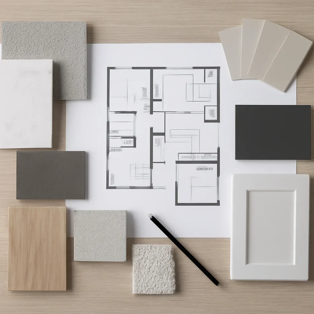 Design planning related to new build selections