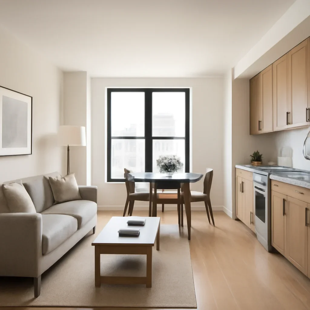 Gallery-style interior view for condo renovation portfolio