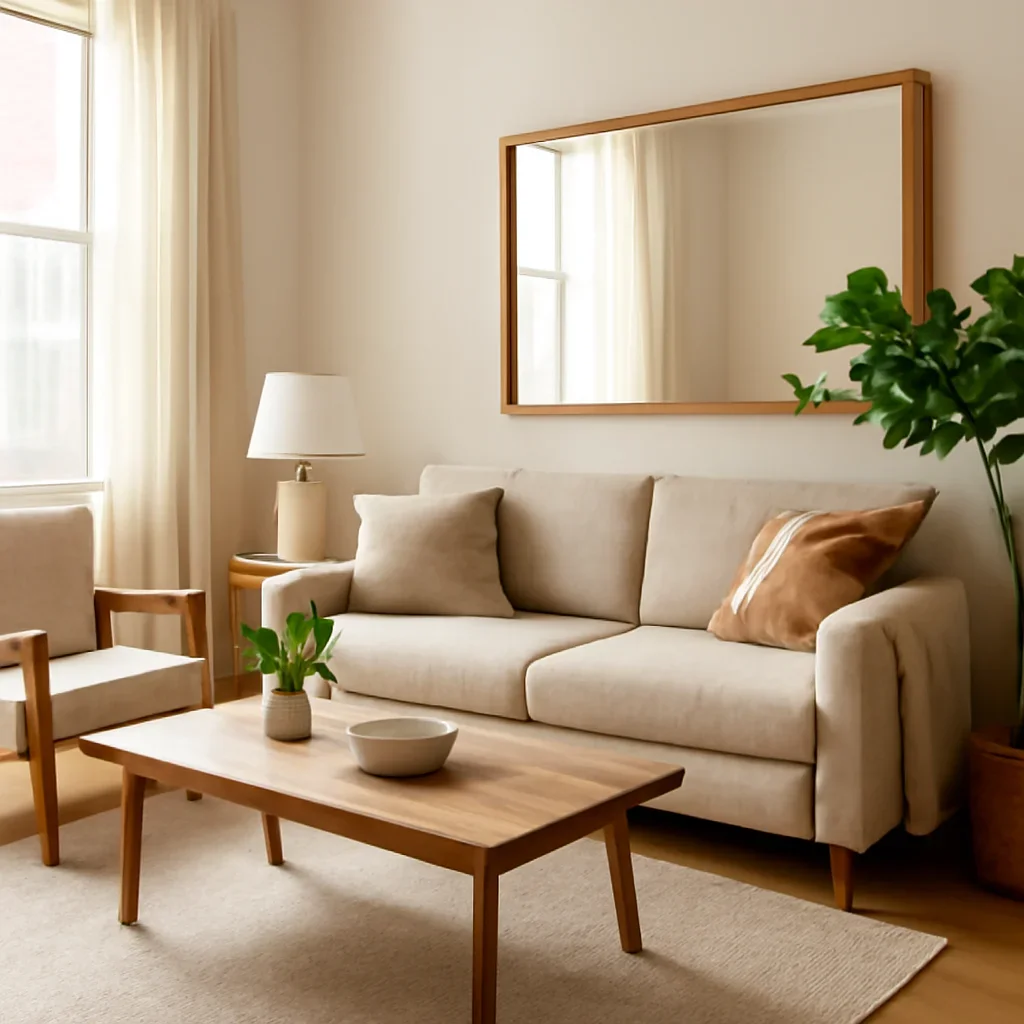 Inviting residential interior for portfolio call to action