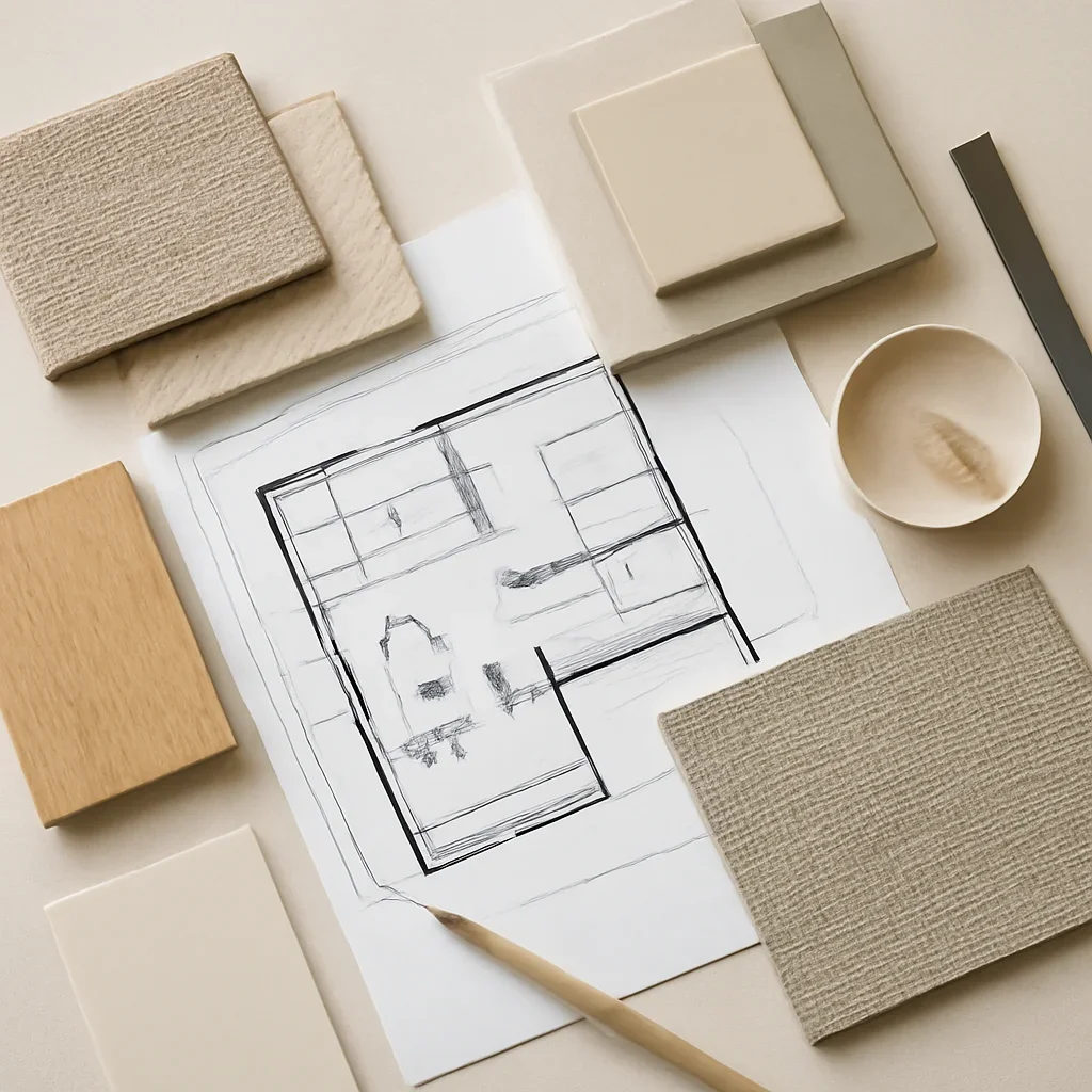 Design planning image for a portfolio shaped by practical living and thoughtful restraint