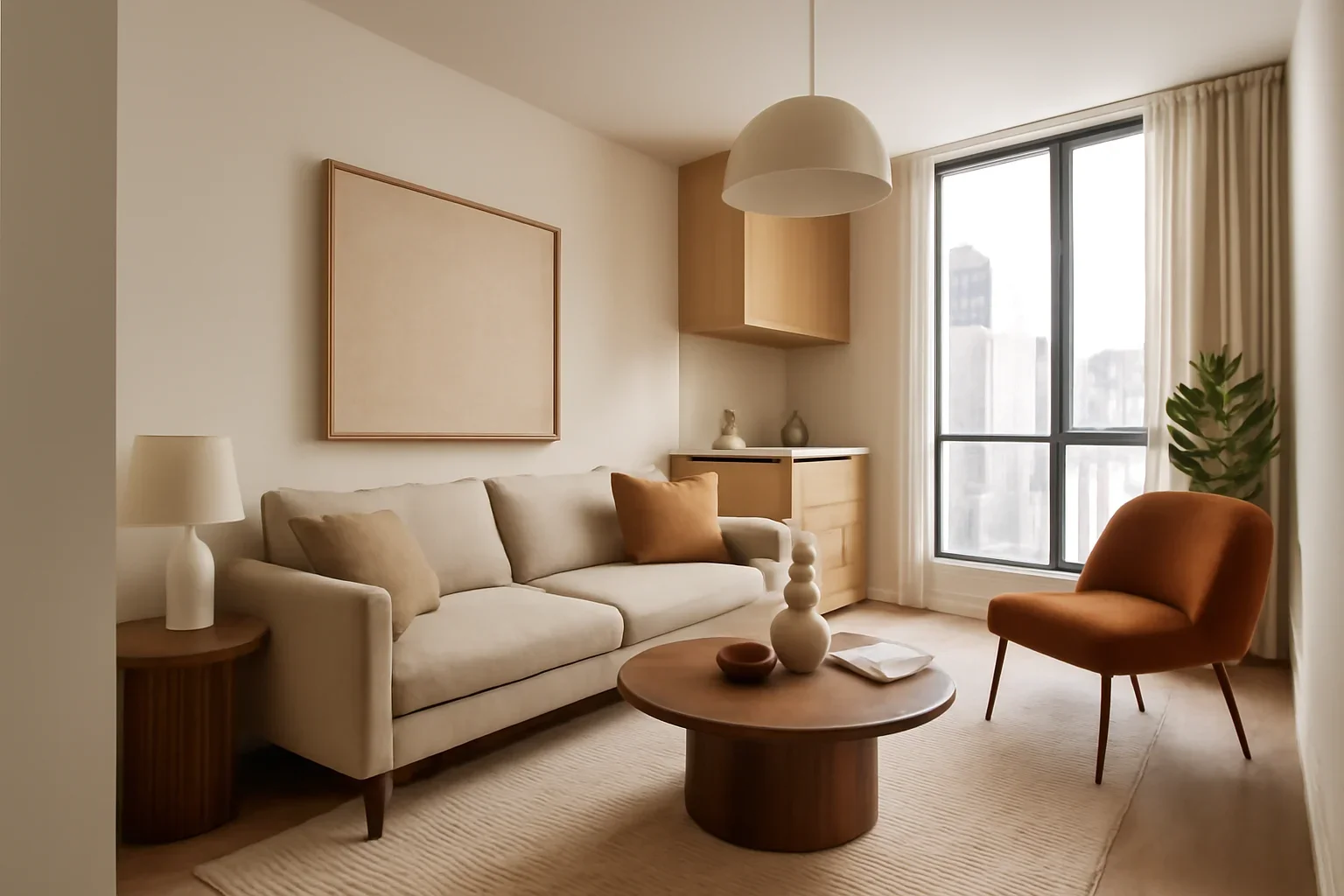 Small-space design portfolio featured interior image