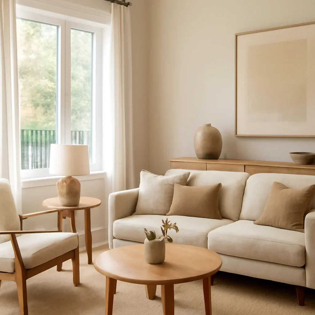Inviting residential interior for services call to action